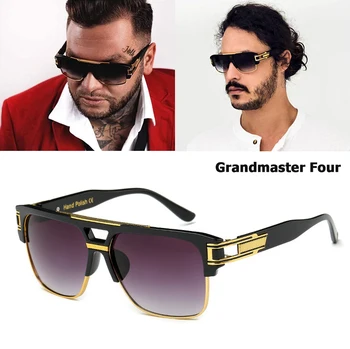 JackJad Yeni Moda Marka Tasarım Grandmaster Dört Güneş Gözlüğü Erkekler Vintage Retro Hip Hop Tarzı güneş gözlüğü Oculos De Sol Masculino
