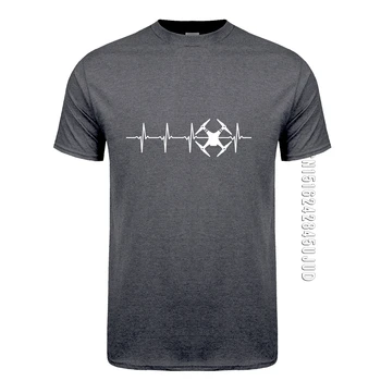 Yeni Kalp Atışı Drone T Shirt Erkek O-Boyun Hip-Hop Camiseta Pamuk Drone Pilot T-shirt Erkek Giyim Hediye