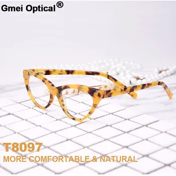 Yeni Moda İleri Stil Kedi Gözü Hipoalerjenik Asetat Tam Jant Kadın Optik Gözlük Çerçevesi Bahar Menteşe İle