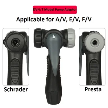 DVN T Modeli Bisiklet Pompası Adaptörü ile Boru Akıllı Kafa Bisiklet Değiştirilebilir pompa memesi Yol Bisikleti Presta Schrader Şişirme Adaptörü