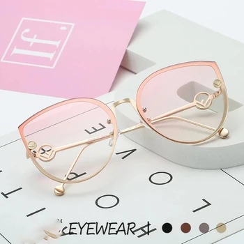 NONOR Seksi bayanlar Kedi göz Kadın Güneş Gözlüğü Yüksek Kalite Moda Çerçevesiz Marka Shades Gözlük Kadın Güneş Gözlüğü Oculos Vintage