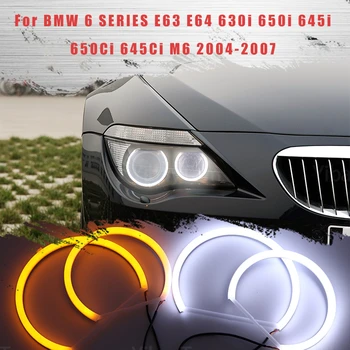 LED SMD pamuk ışık Switchback melek göz ışık halkası DRL kiti BMW 6 SERİSİ için E63 E64 630i 650i 645i 650Ci 645Ci M6 2004-2007
