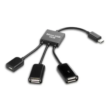 3in1 mikro USB TİP-C OTG Hub Adaptörü İçin Akıllı Telefon / Tablet mikro USB Splitter İle Uyumlu Apple, Samsung, Lenovo, Asus