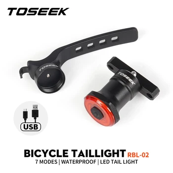 TOSEEK RBL-02 Bisiklet akıllı otomatik fren algılama ışığı IPx6 su geçirmez USB arka stop lambası Bisiklet arka ışık aksesuarları