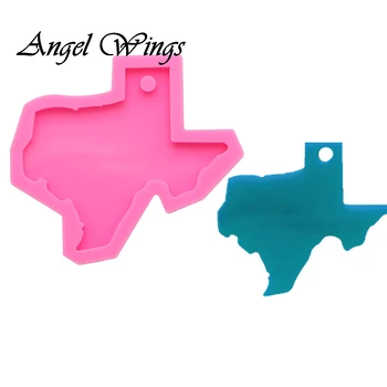Parlak Texas harita Silikon epoksi Reçine Kalıpları Fondan Craft Kalıpları Reçine Dekoratif El Sanatları DIY Kalıp DY0201