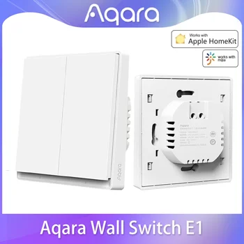Aqara Akıllı Duvar Anahtarı E1 ZigBee 3.0 Akıllı Ev Kablosuz Anahtar ışık anahtarı Yangın Tel Nötr Xiaomi Mi ev Homekit