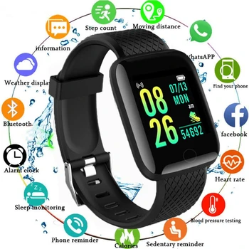 2022 akıllı saat Erkekler Kadınlar Kan Basıncı nabız monitörü Spor Uyku Bağlı Spor Saatler Android IOS İçin 116 Artı D13