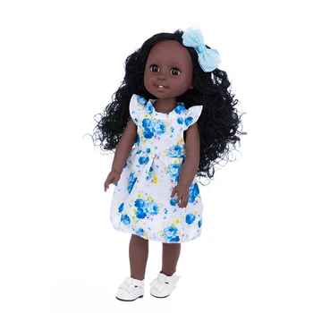 35cm Mini Yeniden Doğmuş Bebek Bebek Siyah Deri Bebek Tavşan Diş Kız Tam Silikon Bebek Çocuk Giyinmek doğum günü hediyesi Oyuncaklar