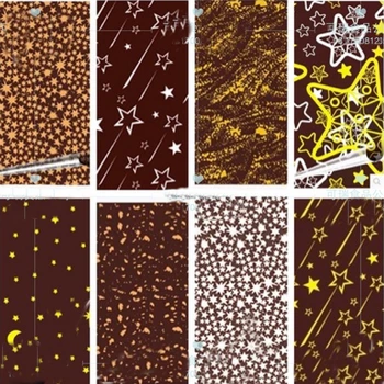 Çikolata Transfer kağıt Baskı Kağıt Kalıp Yıldızlı Gökyüzü Desen DIY Kek Pişirme dekorasyon kağıdı