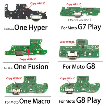 Şarj Kurulu Flex Motorola Moto G8 G7 G9 Oyun Artı Güç Lite One Fusion Makro Hiper USB Bağlantı Noktası Konektörü Dock şarj kablosu