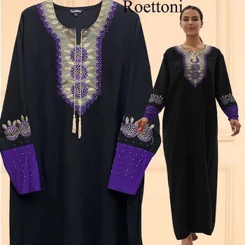 2022New Ramazan Müslüman Türkiye kadın Abaya Kaftan Nakış Maxi Elbise Dubai Suudi Namaz Elbise Jibab İslam Kumaş Kaftan Djella