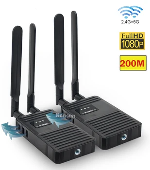 200M Kablosuz HDMI Genişletici Verici 2.4 GHz/5.8 GHz 1080P 60Hz WiFi HDMI genişletici Video Verici alıcı TV PC Kamera için