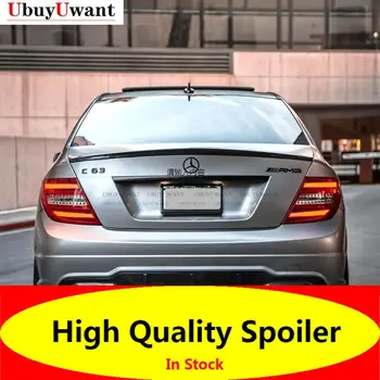 Benz için W204 Spoiler ABS Malzeme Araba Arka Kanat Astar Arka Spoyler W204 C180 C200 C260 Spoiler 2010-2014
