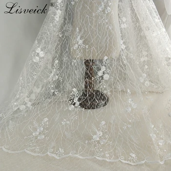 1yard içi boş dantel Güzel çiçek Nakış Dantel Kumaş Şeffaf tül örgü dantel Seksi Elbise Üstleri Malzeme DIY düğün elbisesi