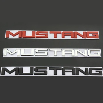 Metal İngilizce harfler MUSTANG rozeti Kuyruk kutusu araba kuyruk etiket vücut sticker Ford Mustang 15-18 İÇİN