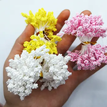 1000 adet 5mm/0.19 inç Ercik El Yapımı yapay çiçekler Düğün Parti Ev Dekorasyon İçin DIY Karalama Defteri Kek Zanaat Aksesuarları