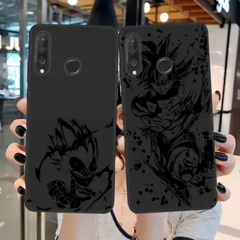 Dragon topu Goku Siyah Ve Beyaz telefon kılıfı İçin Huawei P20 P30 P40 P50 Lite E P Mate 50 40 30 20 Pro