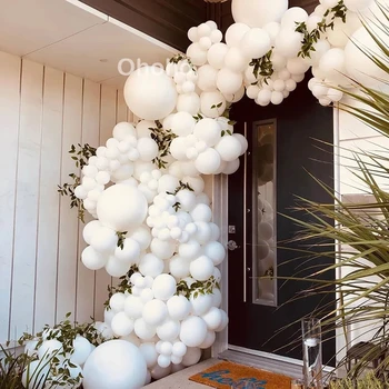 5-36 inç Büyük Beyaz Kalınlaşmış Tatex Balonlar Düğün sevgililer Günü Bebek Duş Doğum Günü Partisi Deco Şişme Helyum Balon