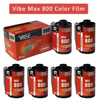 5 Rulo/6 Rulo/10 Rulo VIBE Max 800 Renkli film ISO 800 135 Negatif film 27EXP/Rulo VIBE 501F Kamera için (Son Kullanma Tarihi: Mayıs 2024)
