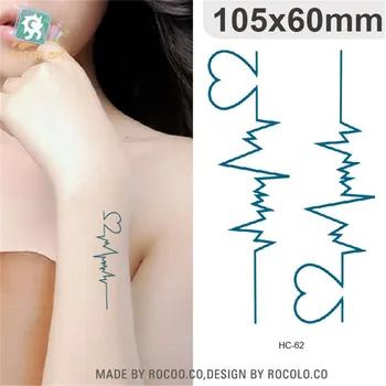 Vücut Sanatı su geçirmez geçici dövmeler erkekler kadınlar için seksi 3d aşk tasarım flaş dövme etiket HC1062