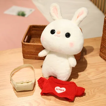 30cm Karikatür Sevimli Tavşan Cosplay Giyinmek peluş oyuncaklar kanepe dekoru Doldurulmuş Hayvanlar Bebek Yumuşak Peluche Çocuklar Kızlar için doğum günü hediyesi