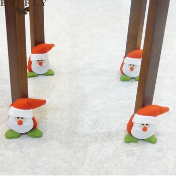 BITFLY 4 adet / grup noel sandalyesi Bacak Örtüsü Masa Bacak Sandalye Ayak Kapakları Noel Masa Dekorasyon Noel Baba Kardan Adam sandalye kılıfı