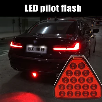 Evrensel üçgen Pilot ışık modifiye araba kuyruk uyarı otomobil arka uç çarpışma önleme yanıp sönen fren Cruise LED lamba