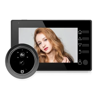 Video Göz Video Kapı Zili 4.3 İnç Kapı gözetleme kamerası LCD Dijital elektronik Kapı Görüntüleyici Gece Görüş Desteği Hareket Algılama