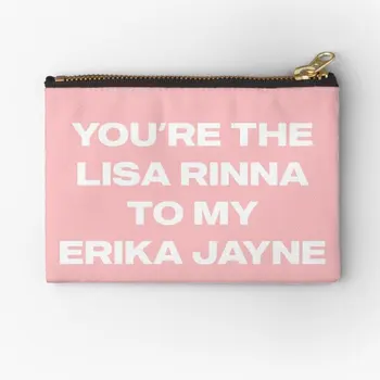 Sen Lisa Rinna Benim Erika Jayne fermuarlı torbalar Depolama Külot iç çamaşırı kesesi Saf Para Anahtar Küçük Para Cebi Çorap