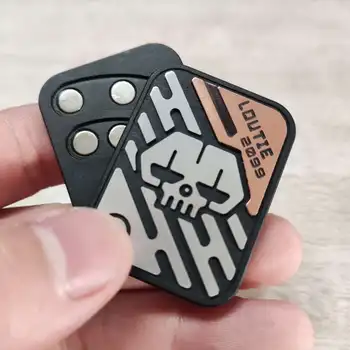 unzip blok Kart Shuffle Dokunsal Sikke Dekompresyon Oyuncak İplik Yetişkin EDC Eğlence Oyuncak Parmak Manyetik Yapı Taşı