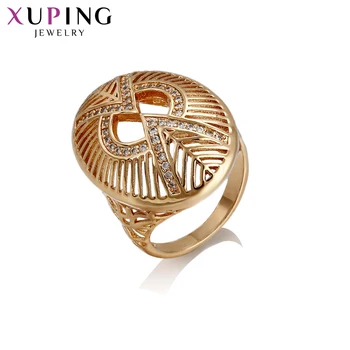 Xuping Takı Lüks Zarif Vintage Stil Yeni Tasarım Yüzük Altın Renk Kaplama ile Kız Kadınlar için Hediye 14436