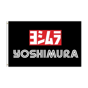 3x5 Ft Destek özelleştirme Yoshimura Bayrağı Polyester Baskılı Yarış Motosiklet Afiş Dekor İçin