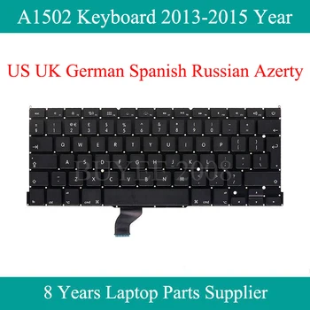 Laptop ABD İNGİLTERE A1502 Klavye 2013 2014 2015 Macbook Pro Retina İçin A1502 Almanca İspanyolca Rusça Azerty Klavye Test Çalışma