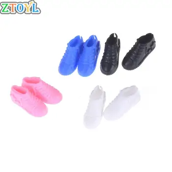 4 Pairs Renkli Moda Sneackers İçin Bebek Mini Oyuncak Bebek spor ayakkabılar Aksesuarları için 29-30 cm bebek