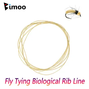 Bimoo 1 Metre Fly Bağlama Biyolojik Kaburga Hattı Nymph Caddis Pupa Vücut Kaburga Grayling Alabalık Balıkçılık Lures Yemler Fly Bağlama Malzemesi