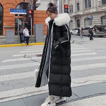 Kadınlar 2021 Kış Moda Katı Renk Kalınlaşmak sıcak Palto Kadın Uzun Pamuk dolgulu Ceketler Bayanlar Yeni Gevşek Kapşonlu Yıpratır M572