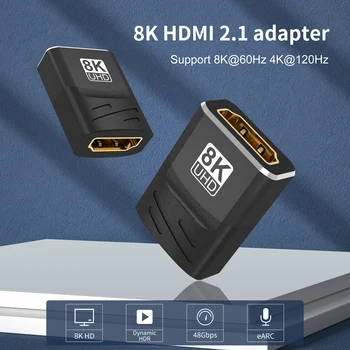 HDMI Genişletici 8K@60Hz 4K@120Hz HDMI 2.1 Bağlantı Kablosu Uzatma Adaptörü Çoğaltıcı PS4/3 TV Anahtarı HDMI Genişletici