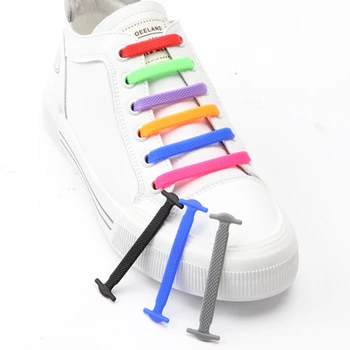 16 Adet Silikon Ayakkabı Bağcıkları Elastik Hiçbir Kravat Ayakabı Sneakers İçin Hızlı koymak ve çıkarmak Güvenlik Tembel Ayakkabı Dantel Aksesuarları