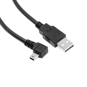 CYSM USB 2.0 Erkek Mini USB B Tipi 5pin Erkek Dik Açılı 90 Derece Veri Kablosu 6ft 1.8 m
