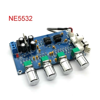 Yeni NE5532 Stereo Pre-amp Preamplifikatör Ton Kurulu Ses 4 Kanal Amplifikatör Modülü 4CH CH Kontrol Devresi Telefon Preamp