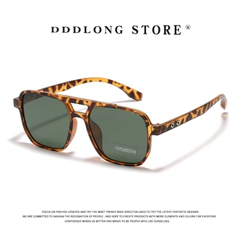 DDDLONG Retro Moda Polarize Güneş Gözlüğü Kadın Erkek Metal Gözlükleri Klasik Vintage UV400 Açık Shades Çerçeve D188