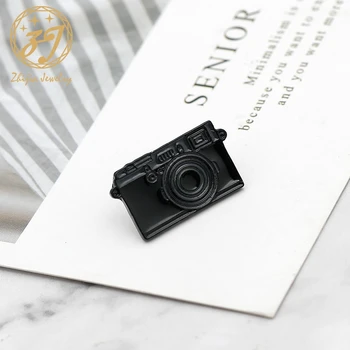 Yeni Kişilik Broş Çinko Alaşım Pin Siyah Kamera Fotoğraf Severler Broş Zccessories Erkekler Ve Kadınlar En İyi Hediye Takı