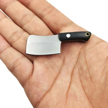 Dobeli Mini Paslanmaz Çelik Sabit Bıçak Bıçak Abanoz çakı sapı deri seti Titanyum Küçük Mutfak Bıçağı El Sanatları