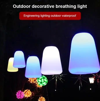 LED orman solunum ışık yıldızlı gökyüzü renkli açık peyzaj gece pazarı aydınlatma düzeni renk değiştiren ışık