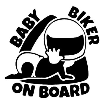 Bebek Biker on Board Araba Sticker Vinil Çıkartması Su Geçirmez Çıkartmalar kamyon tamponu Arka Cam