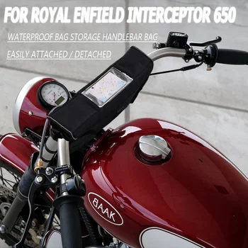 Royal Enfield Interceptor 650 Continental GT650 Klasik 350 Motosiklet Su Geçirmez Ve Toz Geçirmez Depolama Gidon çantası
