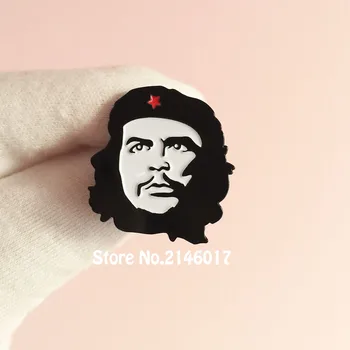 27.5 mm Che Guevara Rebel Pimleri Emaye Rozetleri Sosyalist Liberal Askeri Yaka Pin Broş Hediye veya Sanat Metal El Sanatları