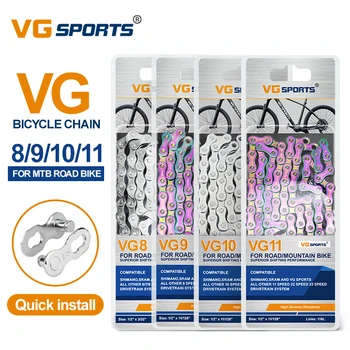VG Spor Bisiklet Zincirleri Parçası 116 Linkler MTB Bisiklet Zinciri 6 7 8 9 10 11 12 Hız Velocidade 8 s 9 s 10 s 11 s 12 s Dağ Yolu