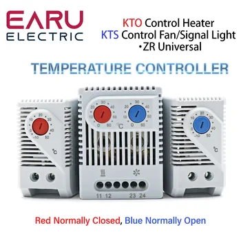 DİN Raylı Dolap sıcaklık kontrol cihazı Endüstriyel Termostat KTO011 KTS011 0 ila 60 Derece Santigrat Mekanik Termoregülatör