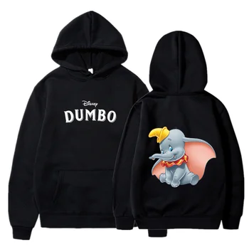 Disney Dumbo İnce Hoodie Tişörtü Erkekler Kadınlar Sonbahar Rahat Kazak Erkek Kız Harajuku Streetwear Hoodies